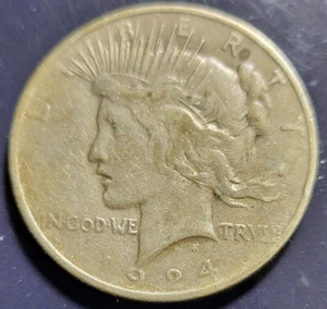 Dólar de plata Philadelphia 1924 Peace United States (sin marca de ceca) - Imagen 1 de 3