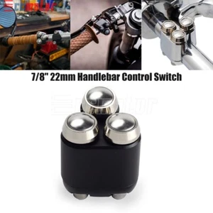 Universal 7/8" 22mm Motorcycle Handlebar Control Switch Turn Signal Horn Button - Picture 1 of 7