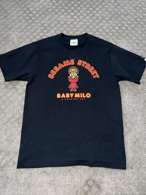 Новая из старых запасов футболка A Bathing Ape Sesame Street baby elmo and Bape с одним стежком средний размер 90-е - Изображение 1 из 4