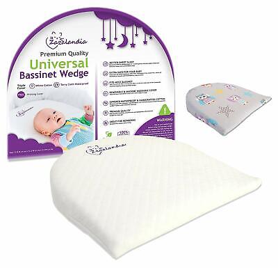 Bassinet Wedge | Pregnancy Pillow | 12-Degree Incline | Waterproof Layer & Handc • 18.99$