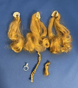VTG 1970’s Dawn Doll Wiglets Hair Accessories. 3 Long fall 1 Braid 1 Ponytail - Picture 1 of 7