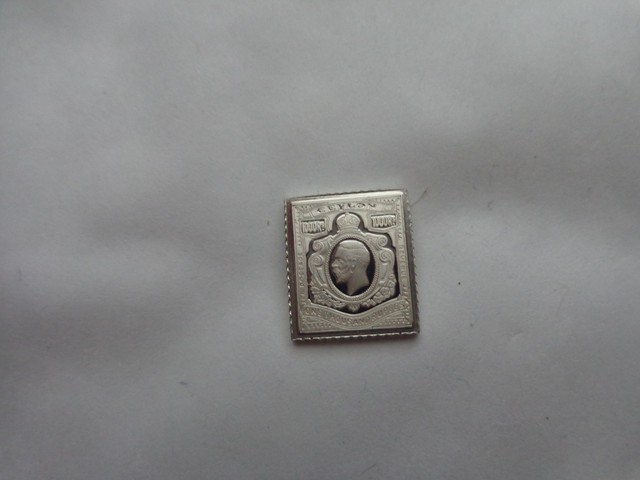 Franklin Mint - Ceylan 1925 Tampon - Sterling 925 Argent Plaque Badge