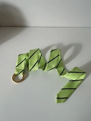 Lauren Ralph Lauren Tie Belt 41 In O Ring Striped Blue Green Preppy - Image 1 of 3