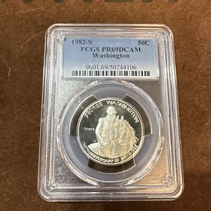 1982-S 50C GEORGE WASHINGTON SILVER PROOF HALF DOLLAR PCGS PR69 DCAM #48518050 - Picture 1 of 14