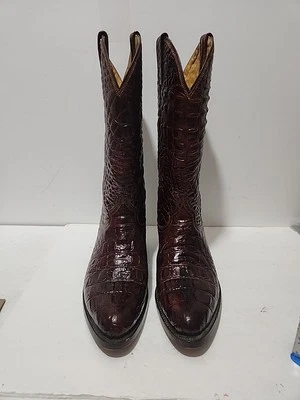 Botas Rudel Rogers Para Hombre Estilo Caimán Completo Botas de Vaquero Talla TALLA 6.5 Foto 1 de 4