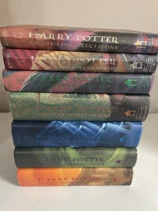 Harry Potter Hard Cover Book Set 1-7 First American Edition JK Rowling - Picture 1 of 8
