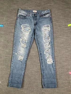 Sugar Magnolia Jeans Womens Small Light Blue Distressed Ripped Skinny Stretch - Image 1 of 4