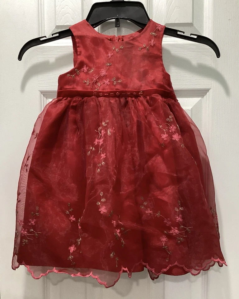 Vestido de vacaciones Goodlad rojo para niña pequeña, 24 meses, usado, excelente  Foto 1 de 4