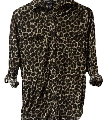Rue 21 ~ Mujer ~ Blusa ~ Pequeña ~ Estampado Leopardo ~ Top ~ Excelente Estado Foto 1 de 4