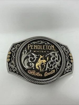 Pendleton Whisky Promo Belt Buckle Let er Buck 2021 Montana Silversmiths… - Image 1 of 3