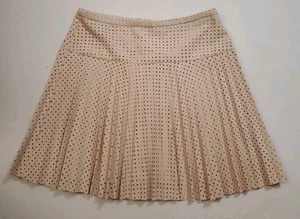 J Crew Tan Pleated Mini Skirt Size 6 - Picture 1 of 8