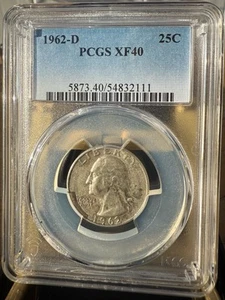 1962-D PCGS  XF40 Washington Quarter - Picture 1 of 2