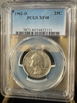 1962-D PCGS  XF40 Washington Quarter - Image 1 of 2