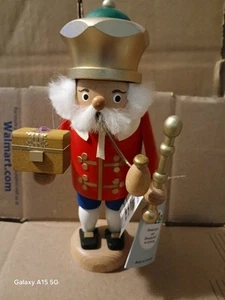 Vintage ERZGEBIRGE Smoking Man 'The KING New Tag 8.5" - Bild 1 von 4