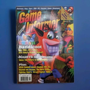 Game Informer #55 Crash Bandicoot Cover (1997) Super Mario 64, NiGHTS, Kirby Ads - Picture 1 of 5