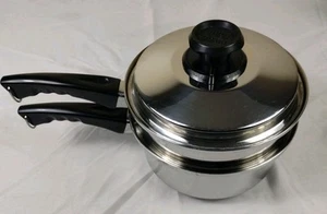 Vintage Lustre Craft Stainless Steel 8" Steamer Pot w/Insert & Lid 5 PLY USA  - Picture 1 of 13