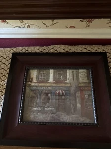 Ruane Manning Art Print My Favorite Getaway 15x13" Framed. Shakespeare/Chocolate - Picture 1 of 5