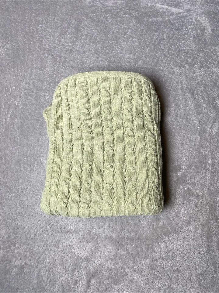 Suéter tejido con cable verde claro manta bebé rayas seguridad suave Lovey 30"x40" Foto 1 de 4