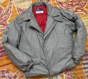Polo Ralph Lauren Goose Down Moto Style Puffer Coat VTG 92 Stadium Indian RRL - Picture 1 of 19