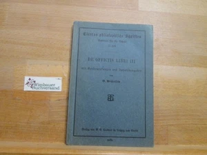 Philosophische Schriften; Teil: H. 2., De officiis libri 3 Mit Vorbemerkung und  - Picture 1 of 1