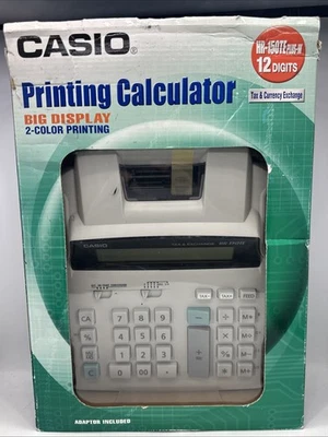 Casio Printing Calculator 2 Color Printing Big Display HR-150TE Plus-W Currency - Image 1 of 4