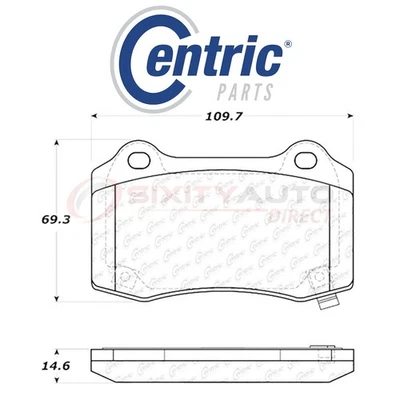 Centric C-TEK Metallic Disc Brake Pads for 2010-2016 Hyundai Genesis Coupe xd Foto 1 de 4