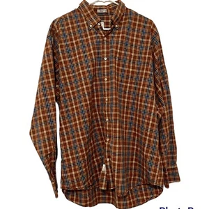 Peter Millar Mens Button Down Shirt Extra Large XL Brown Multi Color Plaid - Picture 1 of 8