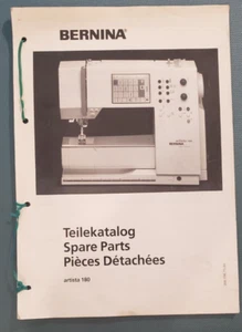 BERNINA 180 SPARE PARTS MANUAL / GUIDE / WORKBOOK - Picture 1 of 3