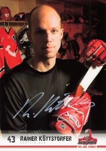 Rainer Köttstorfer UH Hockey sobre hielo Hannover Scorpions original firmado firmado firmado 4869 H - Imagen 1 de 2