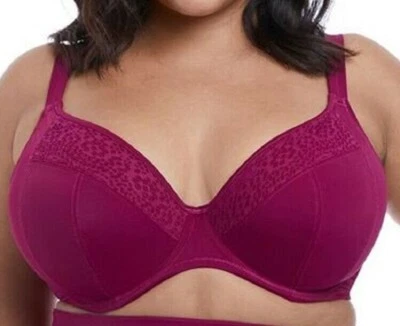 Sujetador de natación Elomi Indie Bikini Top Berry Talla 36G Soporte lateral Multiway 7536 Foto 1 de 4