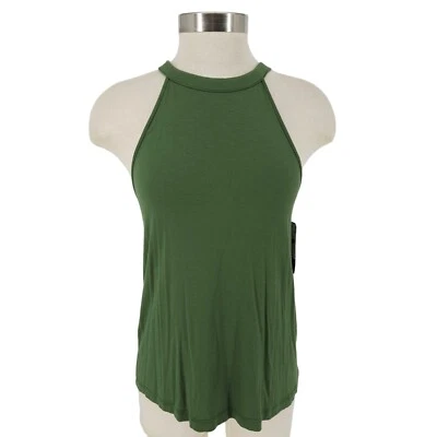 Camiseta sin mangas Melrose & Market Halter verde nueva con etiquetas para mujer pequeña Foto 1 de 4