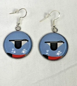 Pendientes Charley Harper Chickadee NUEVO - Imagen 1 de 2