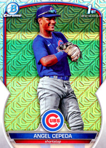 2023 Bowman Baseball Chrome Mojo Refractor #BCP-205 Angel Cepeda - Chicago Cubs