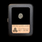 Starożytna moneta Celt Gaul - srebrny kwarnar - z gablotą