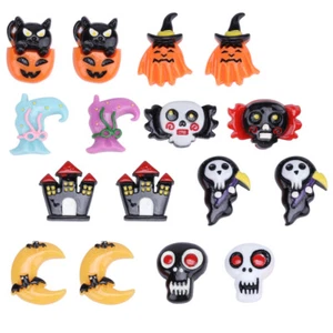 16pcs Halloween Resin Flatback Embellishment Scrapbook Phone Case Decoration - Picture 1 of 12