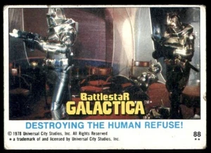 1978 Topps Battlestar Galactica #88 Destruyendo el rechazo humano - Imagen 1 de 2