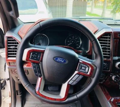 FORD EXPEDITION XLT SPORT INTERIOR WOOD DASH TRIM KIT SET 2018 2019 2020 2021 - Image 1 of 4