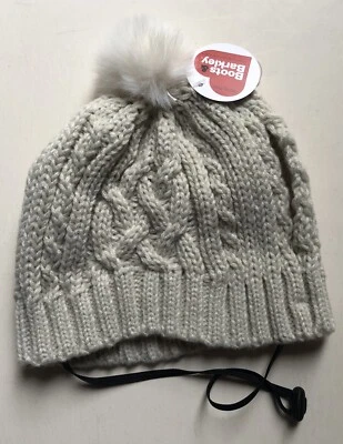 Botas y Barkley Crema Gorro Opción Medias Perro Pom Sombrero L/XL - ¡NUEVO Envío Rápido! Foto 1 de 4