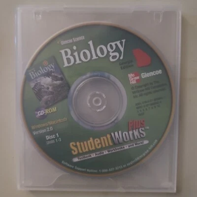 BIOLOGY STUDENT WORKS PLUS ~Windows/MAC~ 3-CD Set ~ Text, Audio, Workbooks-NEW - Image 1 of 2