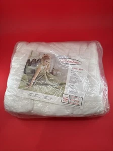 Vintage Chatham "Royal Rest” 72”x 90” Purrey Poly Rayon Cotton White E - Picture 1 of 8