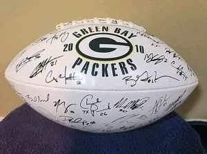 2010 Green Bay Packers Facsimile Signed Team Ball Super Bowl 45 Aaron Rodgers - Picture 1 of 5