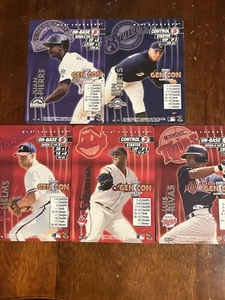 2001 MLB Showdown Gen Con Promo Near Complete 5/6 Sheets, Pierre, Helms Sabathia - Picture 1 of 2