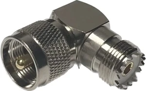 Wtyczka wtykowa UHF PL259 do gniazda UHF SO239 kąt prosty koncentryczny RF złącze US - Zdjęcie 1 z 3