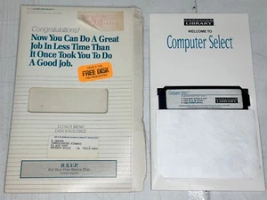 1991 Computer Select Demo Kit Mailer 5.25 Floppy Ziff Davis Tech Library Promo - Afbeelding 1 van 17
