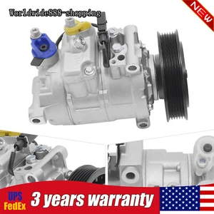 A/C Air Conditioner Compressor w/ Clutch For Audi A6 A7 Q5 S4 S5 2006-2015 3.0L - Foto 1 di 17