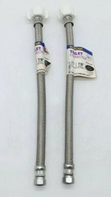 Conector de inodoro de acero inoxidable Brass Craft S1-12DL F (lote de 2) Foto 1 de 4