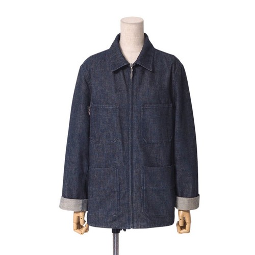 CHANEL Giacca Vintage Denim Taglia 38 99P Indigo Denim Zip up Jacket Blouson M...