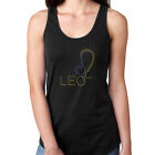 Womens T-Shirt Rhinestone Wear Bling Black Fitted Tee Zodiac Bling Leo