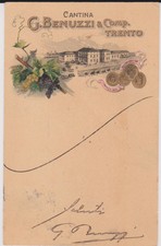 TRENTO PUBBLICITARIA VINO CANTINA G.BENUZZI & COMP. 1900 SUPER !