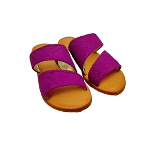 Carlos Santana Women's Size 9M Sandals Slip On Slide Flat Open Toe Fuchsia - Picture 1 of 7